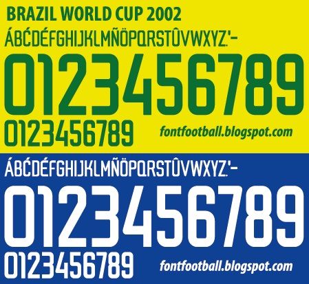 Font Vector Brazil Brasil World Cup 2002 kit
