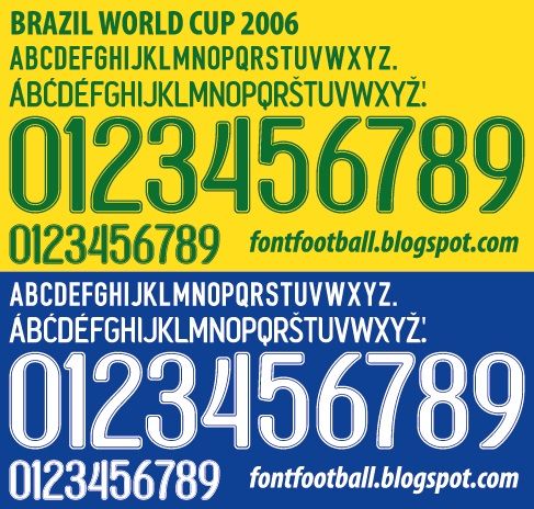 Font Vector Brazil Brasil World Cup 2006 kit