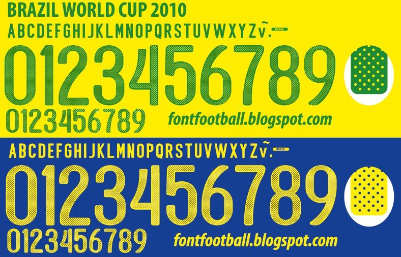 Font Vector Brazil Brasil World Cup 2010 kit