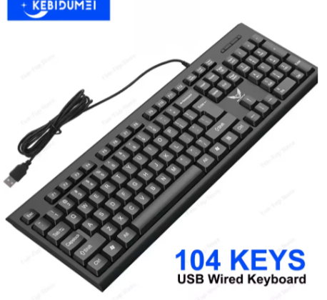 Clavier filaire USB 104 touches clavier Standard clavier de jeu Membrane clavier de bureau ergonomique pour PC portable Windows Mac OS