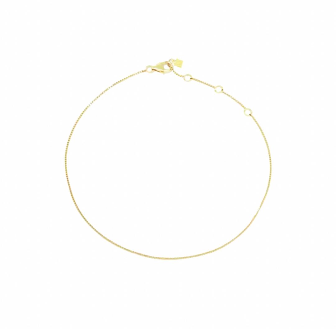 Thin chain anklet