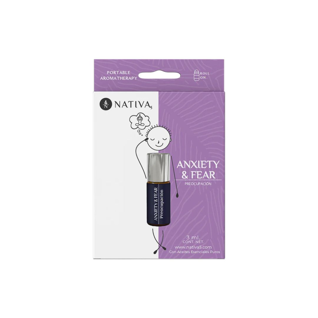 Anxiety & Fear Roll On - Portable Aromatherapy 3ml Nativa5