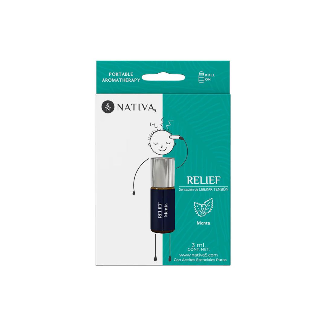 Relief Roll On Menta - Portable Aromatherapy 3ml. Nativa5