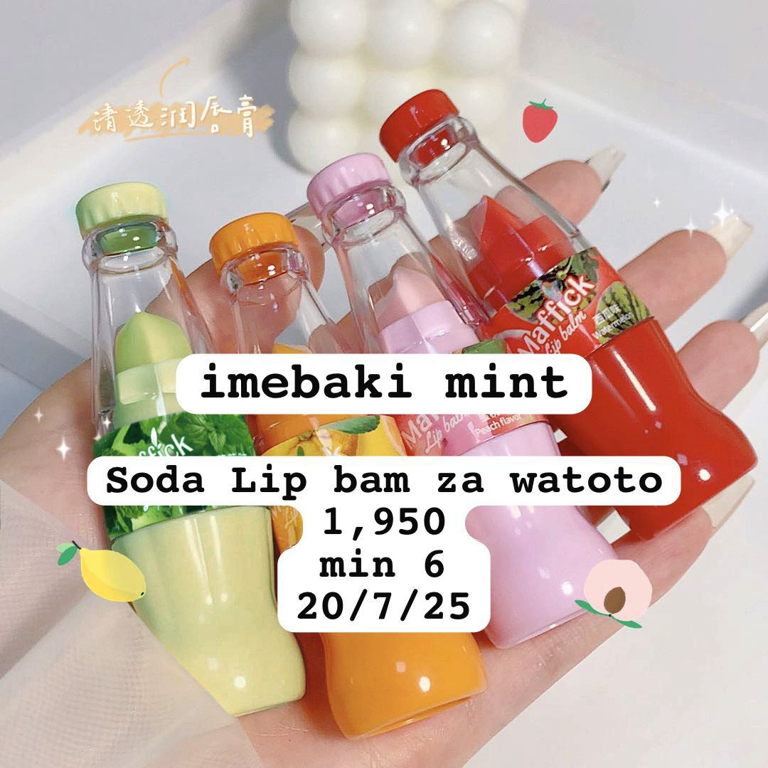 soda lip balm za watoto 1,950 mixed flavour