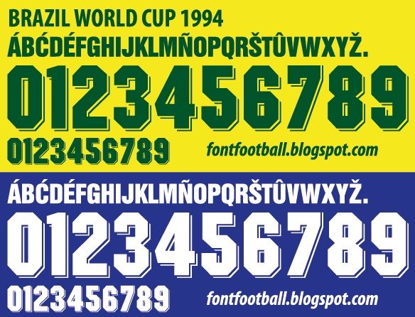 Font Vector Brazil World Cup 1994 kit