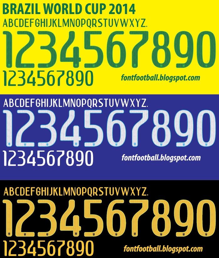 Font Vector Brazil World Cup 2014 kit