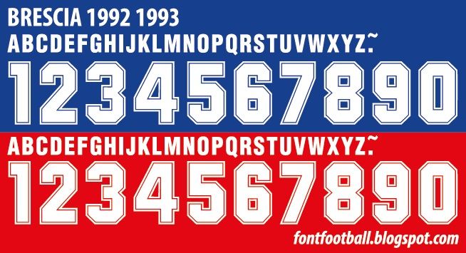 Font Vector Brescia Calcio 1992 1993 kit