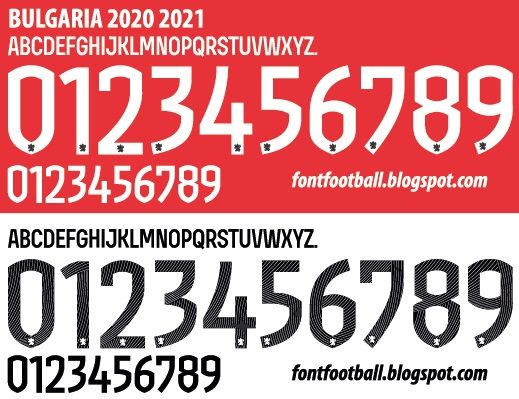 Font Vector Bulgaria 2020 2021 kit