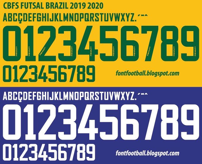 Font Vector Brazil Brasil Futsal Penalty 2019 2020 kit