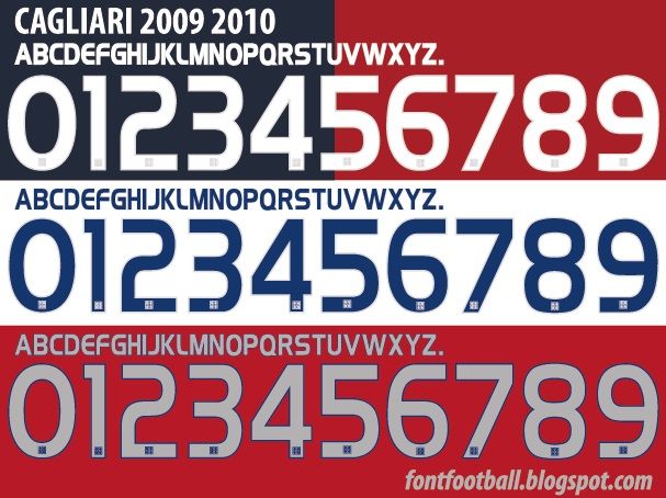 Font Vector Cagliari 2009 2010 kit