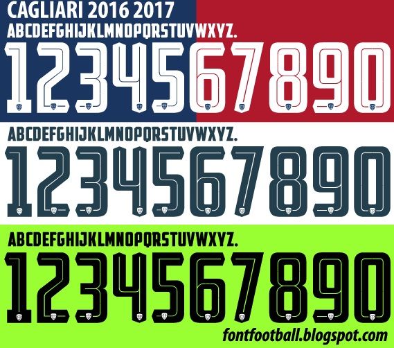 Font Vector Cagliari 2016 2017 kit