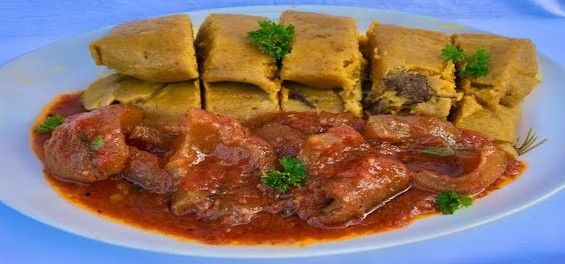 Kwacoco and canda sauce 