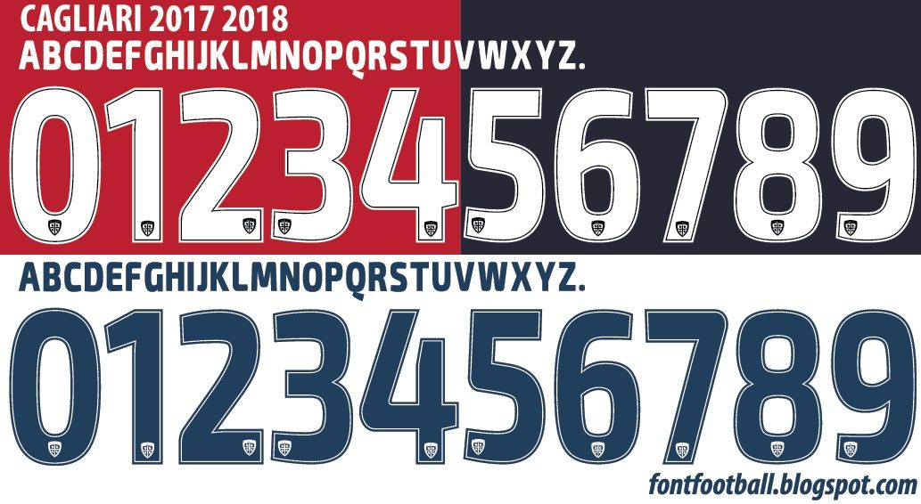 Font Vector Cagliari 2017 2018 kit