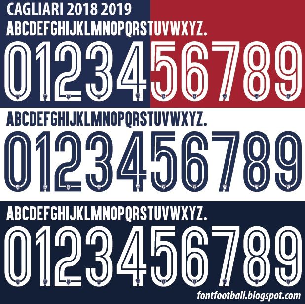 Font Vector Cagliari 2018 2019 kit