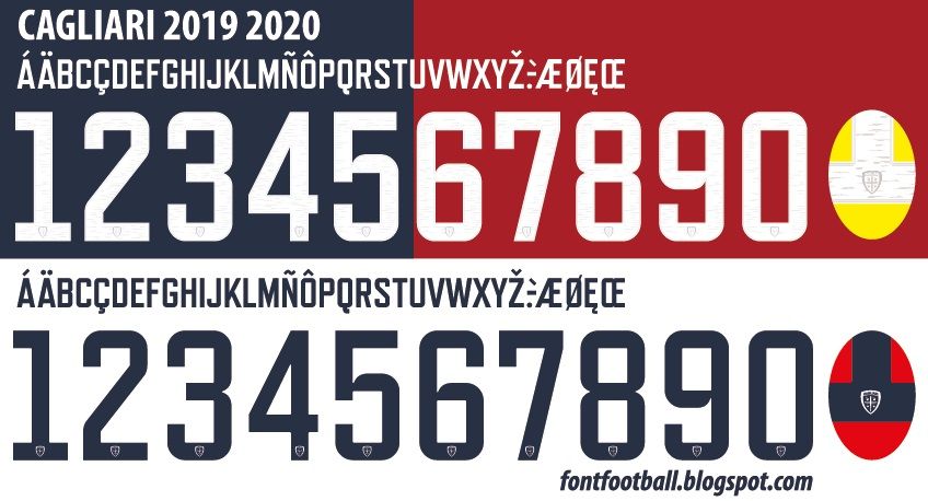 Font Vector Cagliari 2019 2020 kit