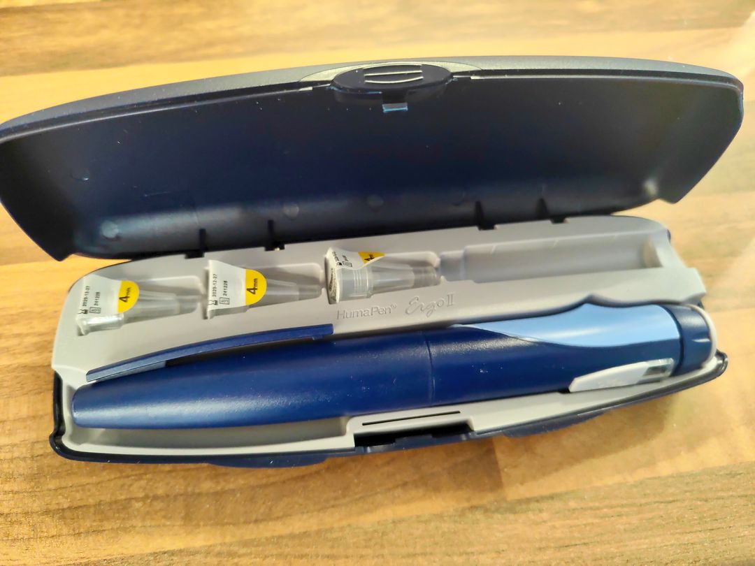 Empty pens with needle