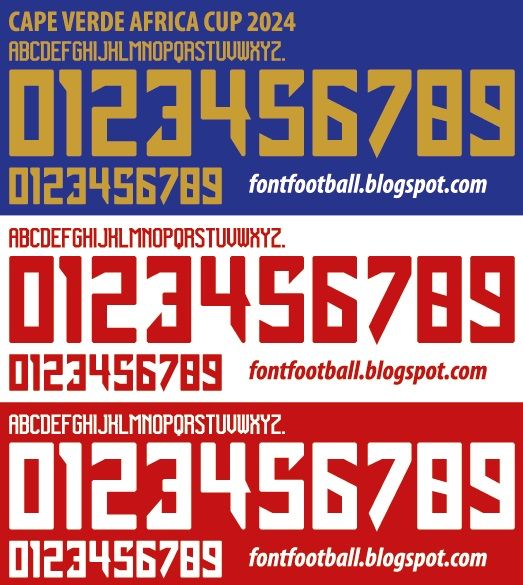 Font Vector Cape Verde Africa Cup 2024 kit