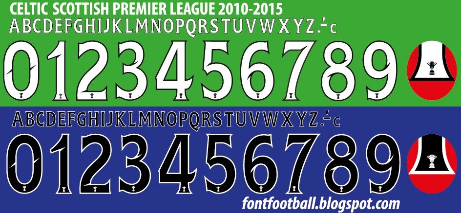 Font Vector Celtic 2010 2011 2012 2013 2014 2015 kit