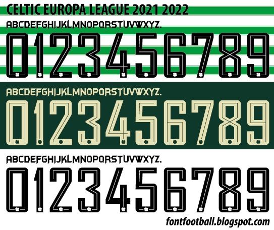Font Vector Celtic Europa League 2021 2022 kit