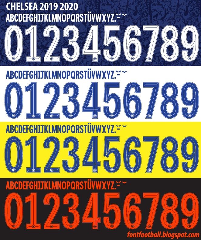 Font Vector Chelsea 2019 2020 kit