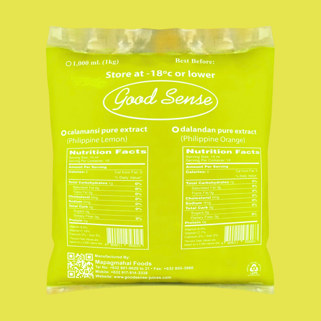 Good Sense Frozen Calamansi Extract Philippine Lemon 1kg.
