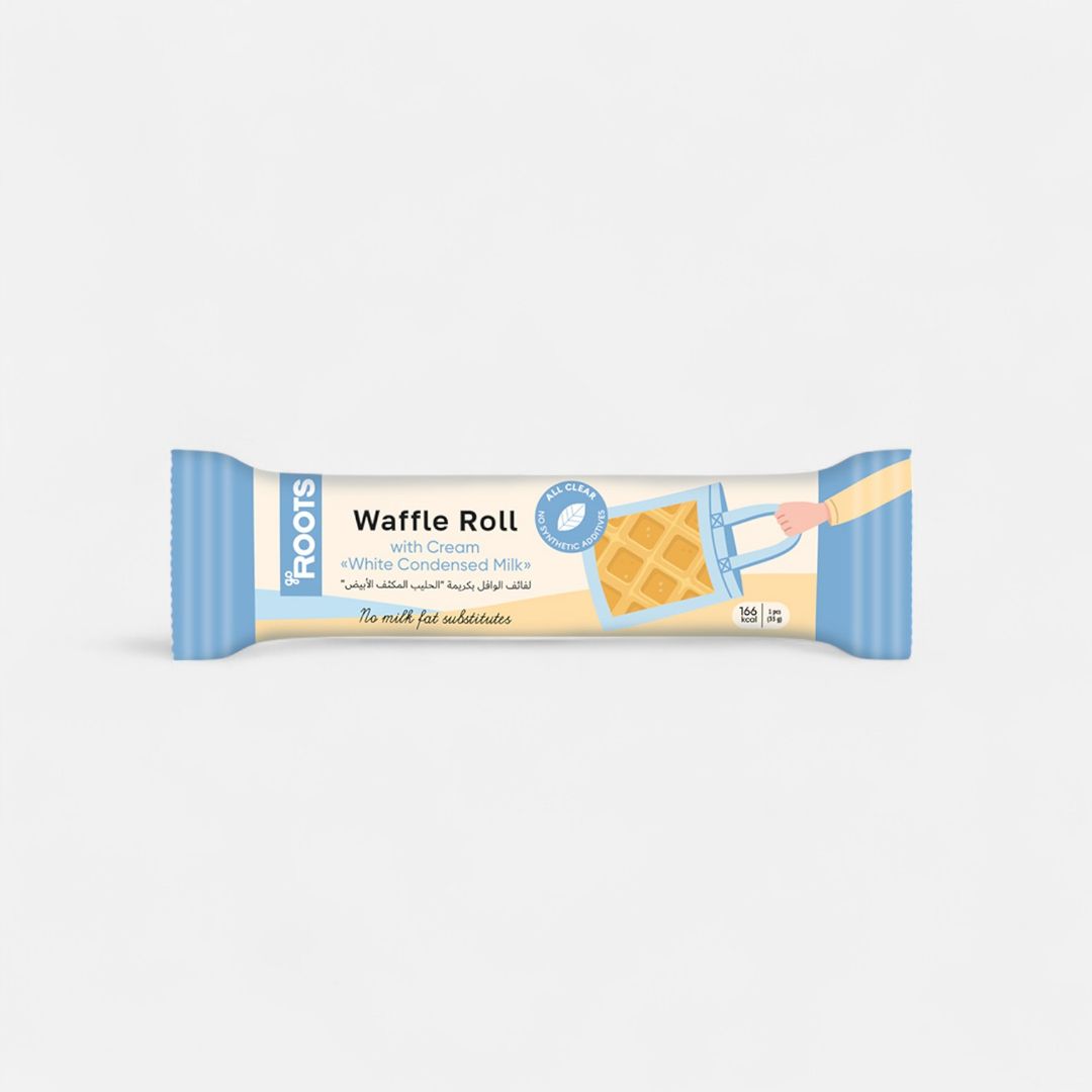 Roots Waffle Roll with Cream "White Condensed Milk" 35g