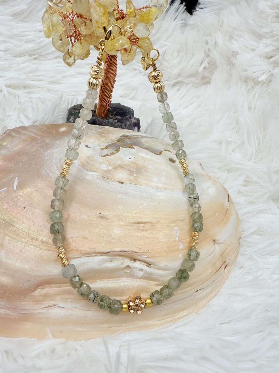 Green Rutile Anklet