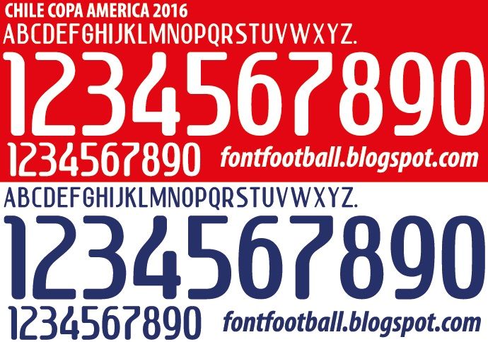 Font Vector Chile Copa America Centenario 2016 kit