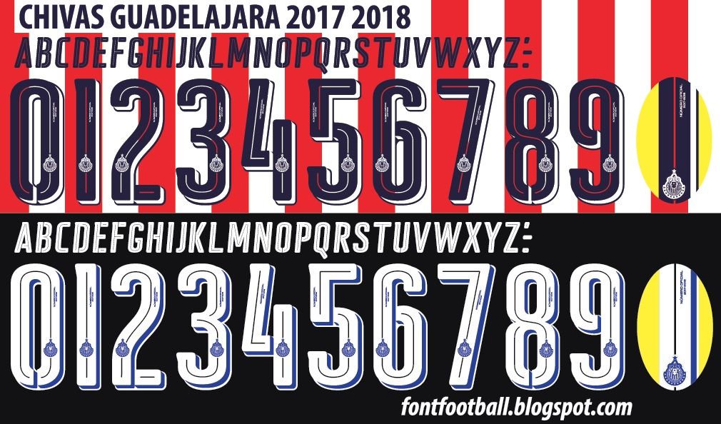 Font Vector Chivas Guadalajara 2017 2018 kit