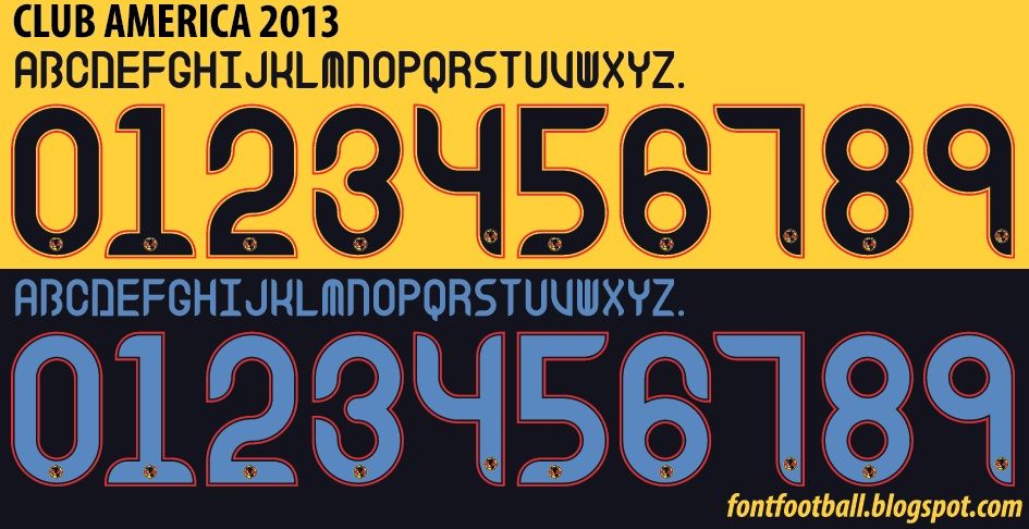 Font Vector Club América 2013 kit