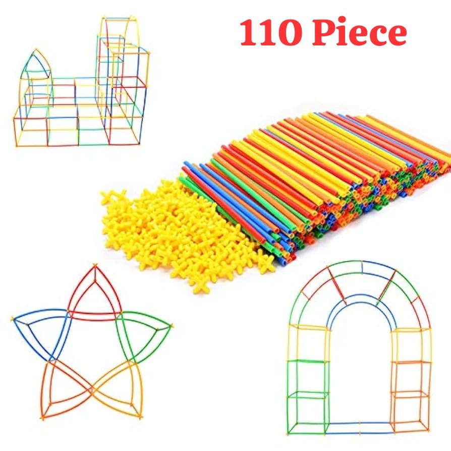 Straw Building Blocks 110 Piece