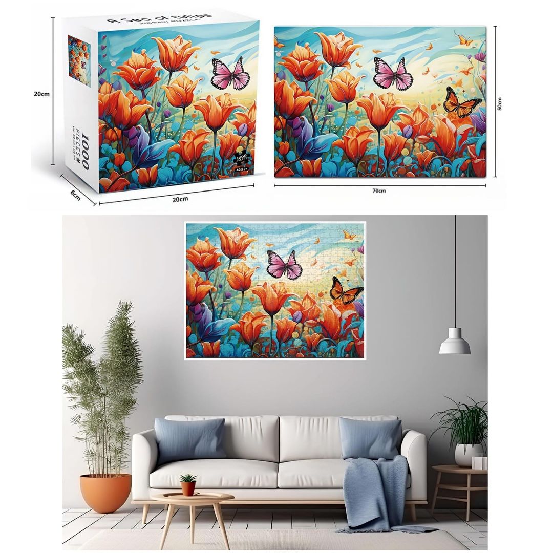 A Sea Of Tullips Jigsaw Puzzle