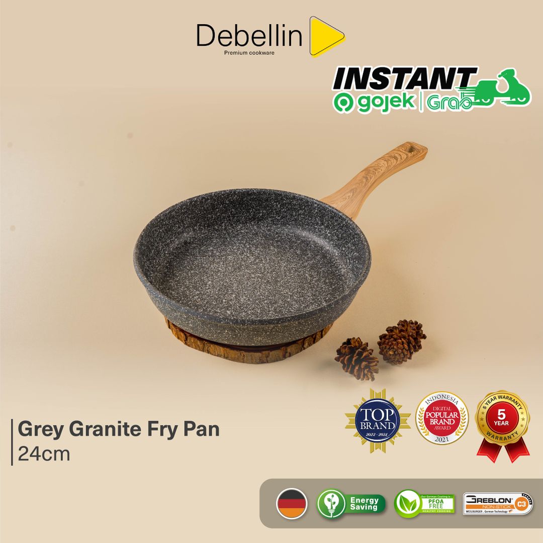 Debellin Grey Granite Fry Pan 24 cm