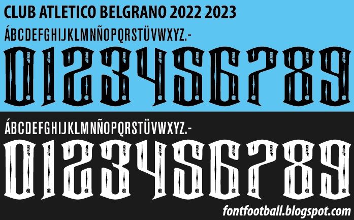 Font Vector Club Atletico Belgrano 2022 2023 kit