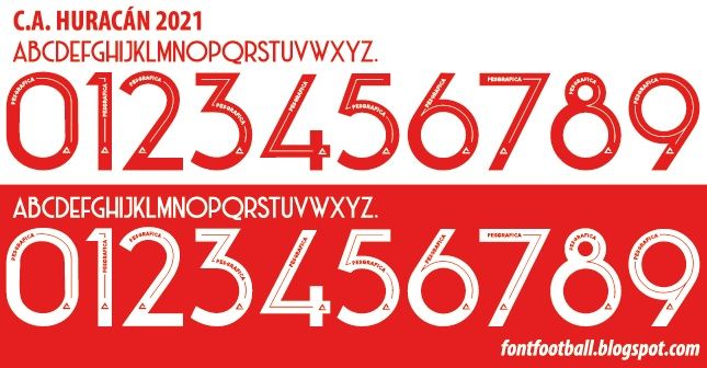 Font Vector Club Atlético Huracán 2022 kit