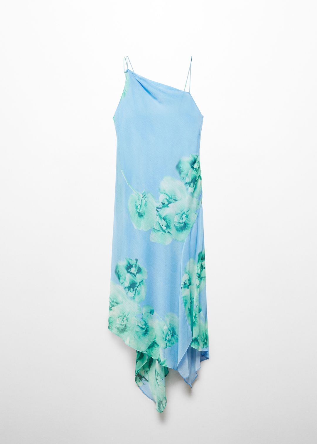MANGO Robe Florale Asymetrique 