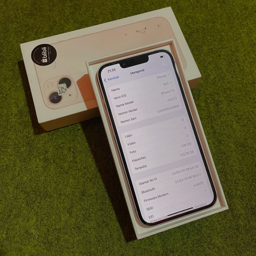 Iphone 13 128 Gb ibox warna pink 