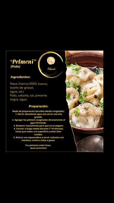 Пельмени Курица (сливочные) (1 кг) / Pelmeni Pollo (1 kg)