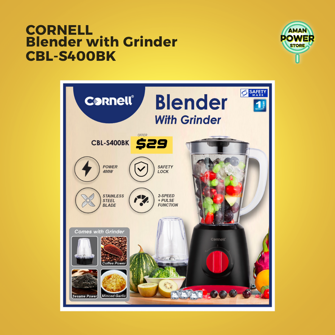 CORNELL BLENDER WITH GRINDER CBL-S400BK