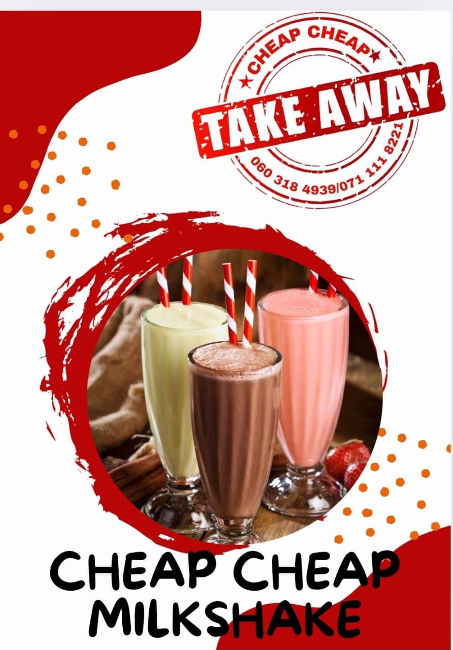 Milkshakes all flavours