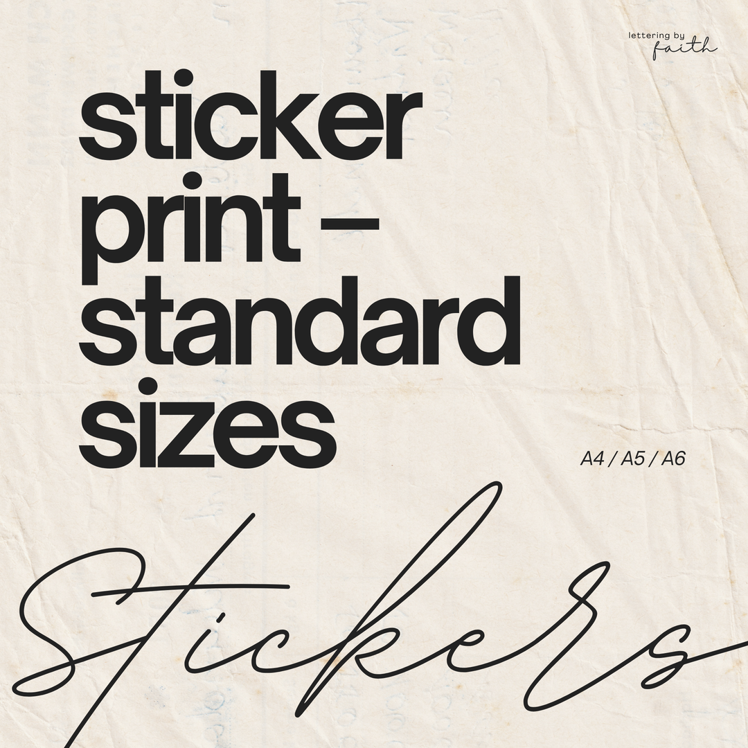 🏷️ Sticker Printing – Standard Sizes
