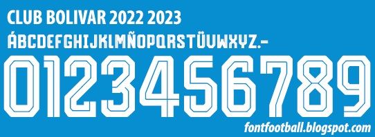 Font Vector Club Bolivar 2022 2023 kit