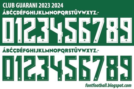 Font Vector Club Guarani 2023 2024 kit