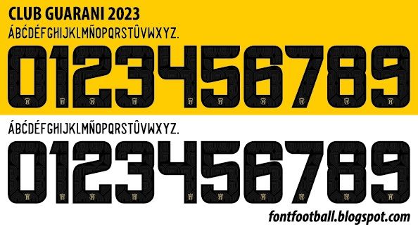 Font Vector Club Guarani 2023 kit