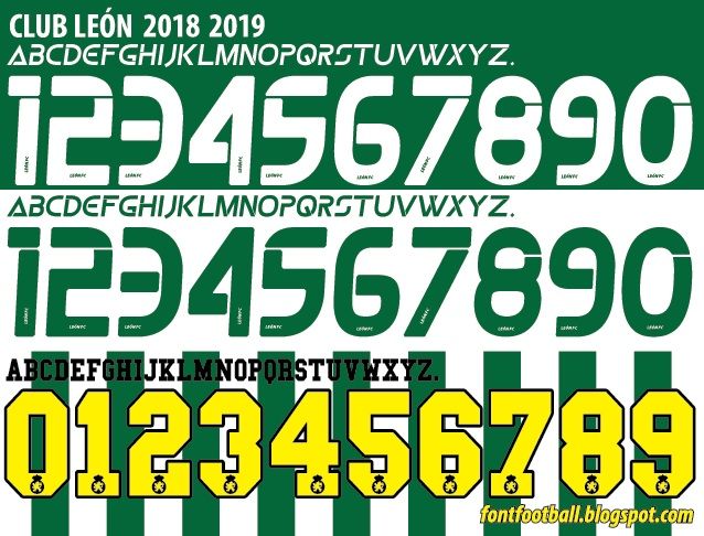 Font Vector Club León 2018 2019 kit