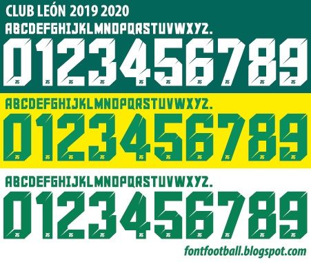 Font Vector Club León 2019 2020 kit