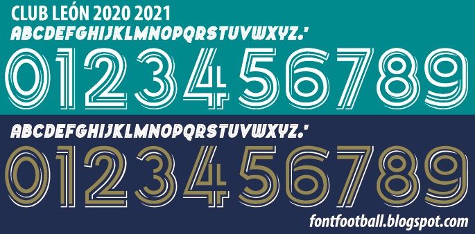 Font Vector Club León 2020 2021 kit