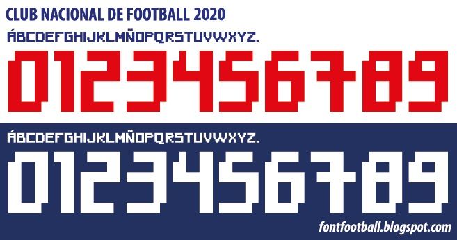 Font Vector Club Nacional de Football 2020 kit