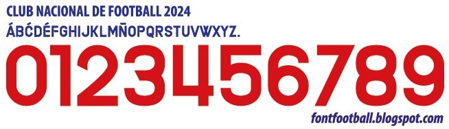 Font Vector Club Nacional de Football 2024 kit