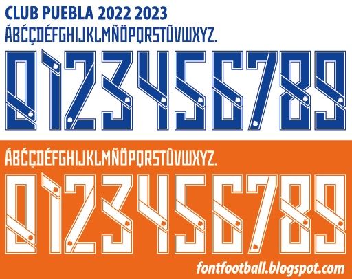 Font Vector Club Puebla 2022 2023 kit